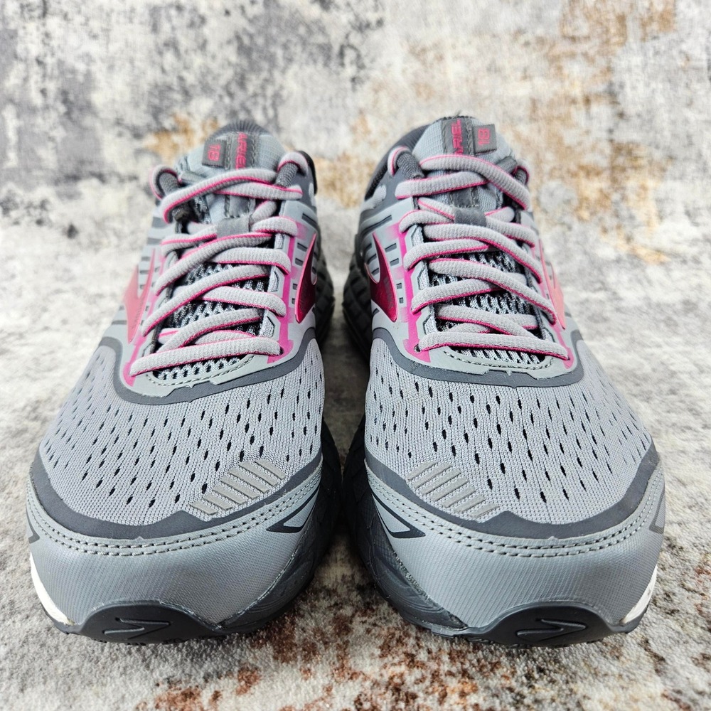 Brooks Ariel 18 Running Shoes Womens 9B Grey Pink 1202711B091 Training Sneakers - Picture 2 of 14
